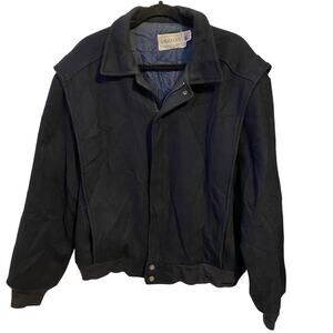 Mens SzXL Vintage Saddlery USA Made Jacket Wool Nylon Wacky Trucker Outdoor Blue